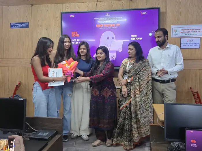 Certificate winners with the faculty coordinator